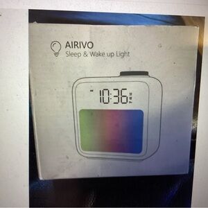 AIRIVO Sleep & Wake Light Alarm Clock - Beige with Multicolor Display